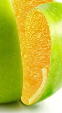 Miracol fructe de mere-portocaliu