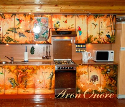 Decupaj pe perete - desene pe pereții bucătăriei 70 fotografii, idei, clase de masterat
