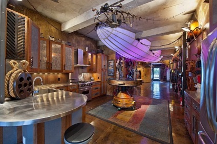 Design interior Steampunk, ca o combinație de futurism și science fiction