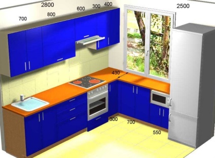 Design de bucătărie de 7 mp și modalități de punere în aplicare a planurilor câștigătoare