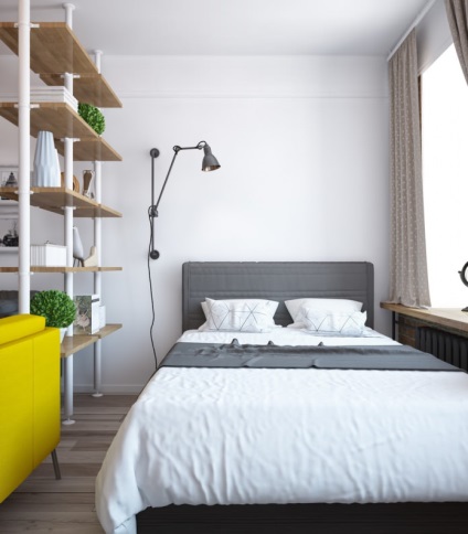 Designul unui apartament cu o camera-raspashonki 37, 5 metri pătrați