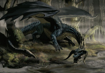Dragon, negru