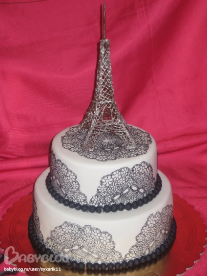 Turnul Eiffel pe tort