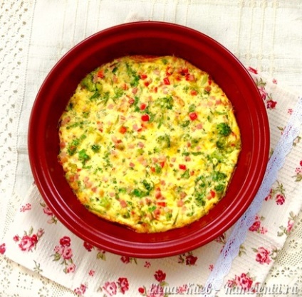 Frittata recept fotókkal, lépésről lépésre recept frittata sonkával és zöldségek