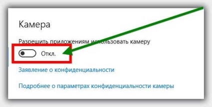 Cum să dezactivați camera într-un laptop cu ferestre 10