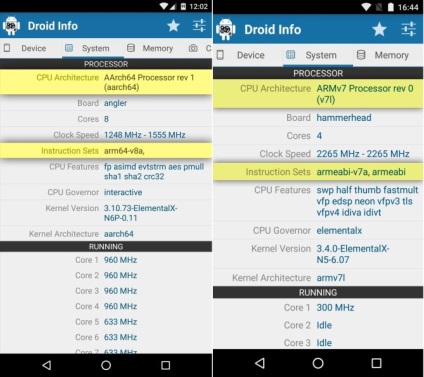 Cum de a afla tipul de procesor pe Android, android elf