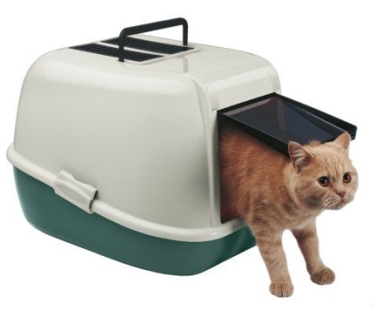 Hogyan válasszuk ki a bio-WC macskák, előnyeit és hátrányait a zárt kanalas
