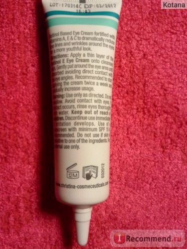 Cream Eye Christina retinol retinol krém vitamin, E & amp; c - «szerinti krém