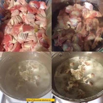 Stomac de pui fiert în sos de maioneza cu usturoi - delicios acasă