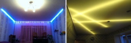 Lustre pentru plafoane stretch, LED-uri foto, în dormitor, spoturi, care se potrivesc