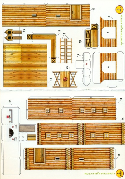 Un model de colibă ​​cu mâinile proprii din carton - un sat de primăvară pădure