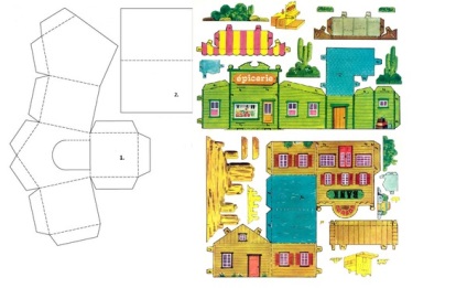 Un model de colibă ​​cu mâinile proprii din carton - un sat de primăvară pădure