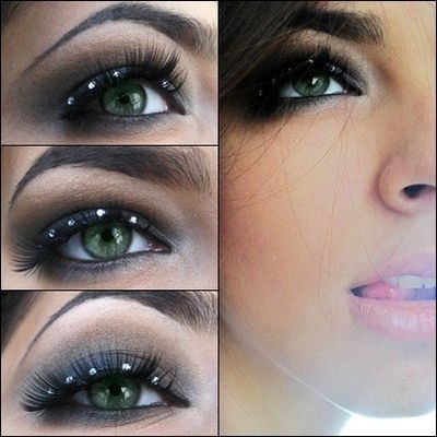 Fard de ochi cu pietre foto, make-up pentru ochi