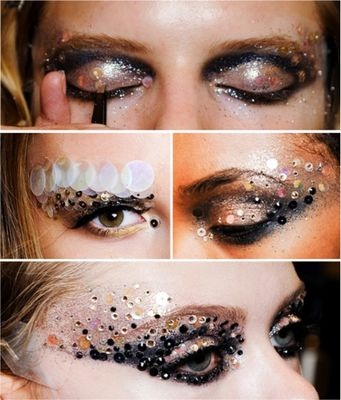 Fard de ochi cu pietre foto, make-up pentru ochi