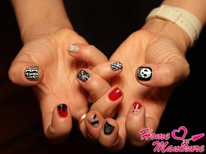 Manichiura de Halloween Nail Art în ajunul Zilei tuturor Sfinților