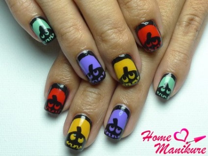 Manichiura de Halloween Nail Art în ajunul Zilei tuturor Sfinților