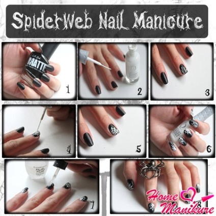 Manichiura de Halloween Nail Art în ajunul Zilei tuturor Sfinților