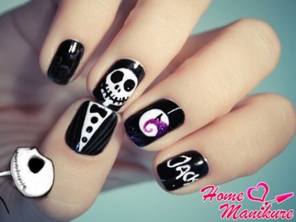 Manichiura de Halloween Nail Art în ajunul Zilei tuturor Sfinților