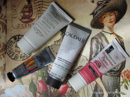 My baby kézitáska és utazási kézkrémek bársony kilincsek, Oriflame, Caudalie, l occitane