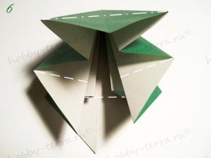 Karácsonyfa origami papír fotó lépésenként szerelési folyamat diagram és leírás