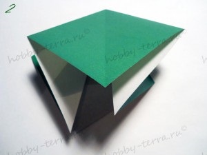 Karácsonyfa origami papír fotó lépésenként szerelési folyamat diagram és leírás