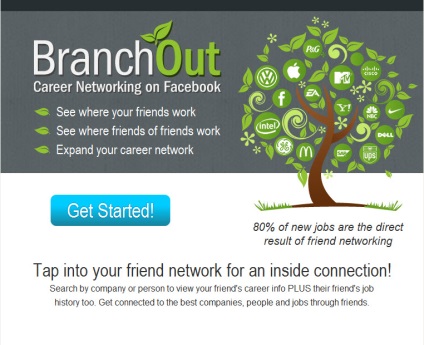 Privire de ansamblu asupra aplicațiilor pentru branchout - facebook