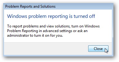 Dezactivarea raportului de eroare în Windows 7, XP, Vista