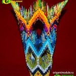 Peacock origami model