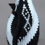 Peacock origami model