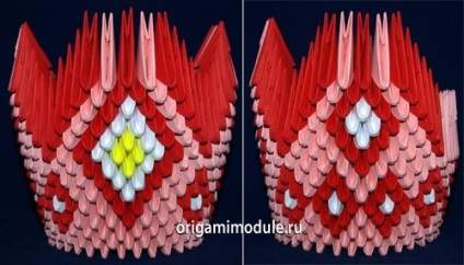 Peacock origami model