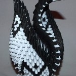 Peacock origami model