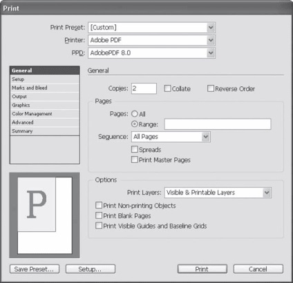 Imprimarea documentelor - adobe indesign cs3