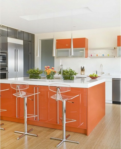 Peach-color interioare sunt opțiuni pentru combinarea și aplicarea, visul acasă