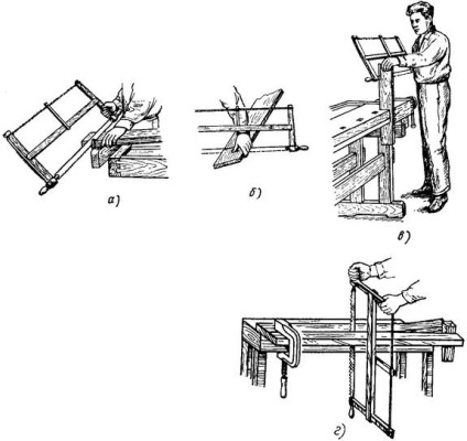 Tăiere cu grinzi, procese de prelucrare manuală a lemnului