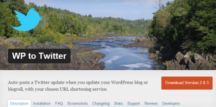 Plugin wp to twitter - înregistrări de autopost de blog în twitter