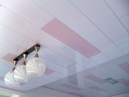 Panou din plastic pentru decorarea tavanului camerei cu mâinile tale