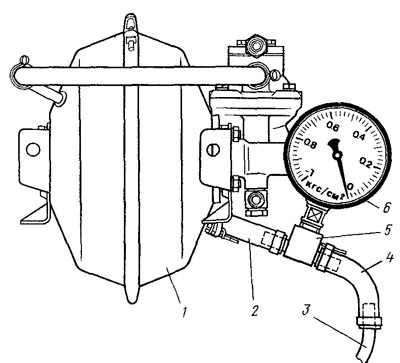 Verificarea funcționării servo-amplificatoarelor de frână hidraulice cu vacuum-53-12