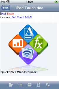 Quickoffice mobile suite de birou (word, excel, e-mail - wifi) pentru iphone, ipod touch get maxime