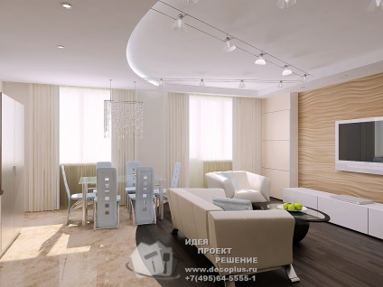 emeleti javítások a lakásban alaprajz és egy sor bevonatok, modern belsőépítészeti ötletek lakások