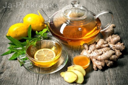 Recept tea gyömbérrel és citrommal, gyömbér ital immunitás