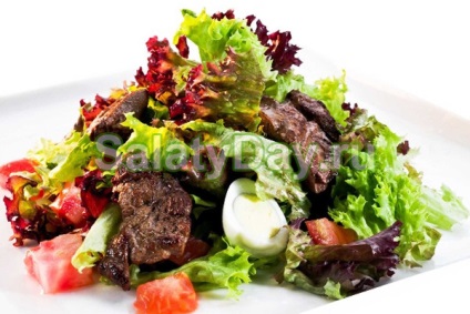 Salata de la ficat - combină o varietate de produse rețetă cu fotografii și clipuri video