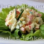 Salata cu conserve de ton, castravete si porumb
