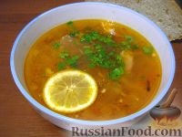 Supa cu carne afumata, sos de castravete, retete cu o fotografie pentru 11 retete