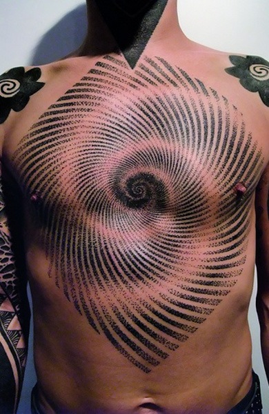 Tatuaj spirală - semnificație, schițe pentru tatuaje și fotografii