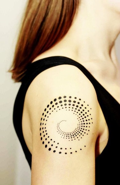 Tatuaj spirală - semnificație, schițe pentru tatuaje și fotografii