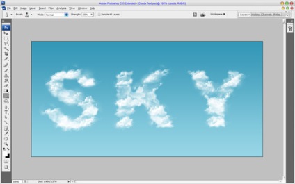 Text și figuri din nori