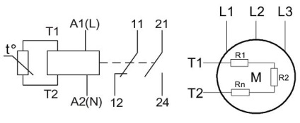 Protecția termistorului a releelor ​​de protecție motoare și termistor