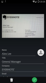 Test Scan névjegykártyákat Evernote alkalmazás - szoftver véleménye