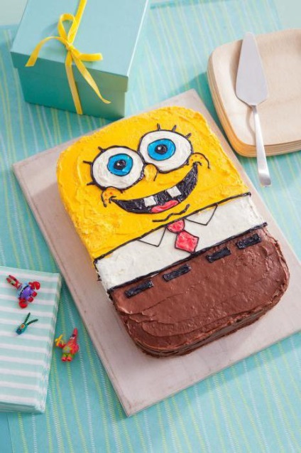 Spongya Bob torta receptje képpel