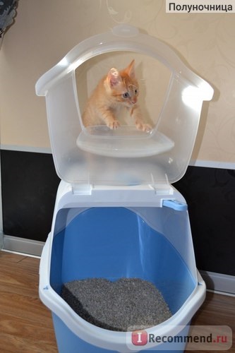 Casa de toaletă pentru pisici stefanplast cathy ușor de curățat cu un filtru de carbon - 